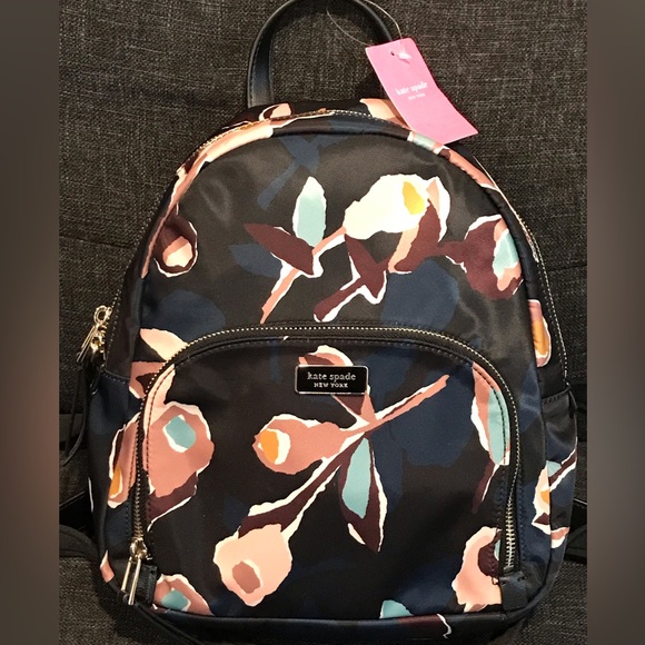 NWT Kate Spade Dawn Paper Rose Nylon Backpack 😍🌸 - Picture 10 of 14